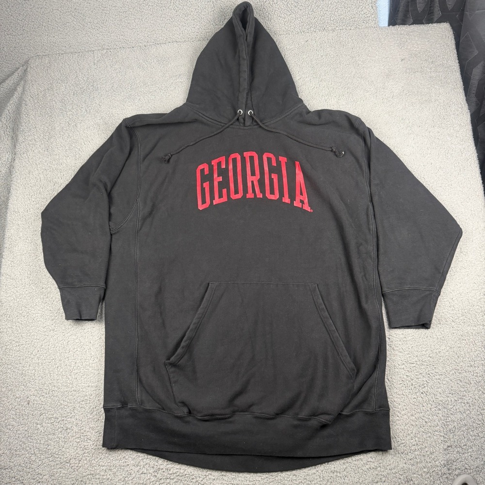 Champion Georgia Bulldogs Hoodie Mens 5XL Black Reverse Weave Sweatshirt NCAA